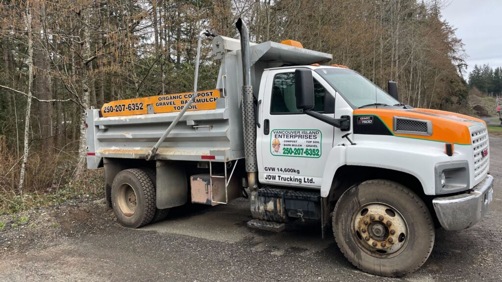 Vancouver Island Enterprises Landscaping Supplies Truck in Comox